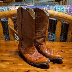 Circle G Men's Eel Exotic Western Boots - 8.5 EE Round Toe